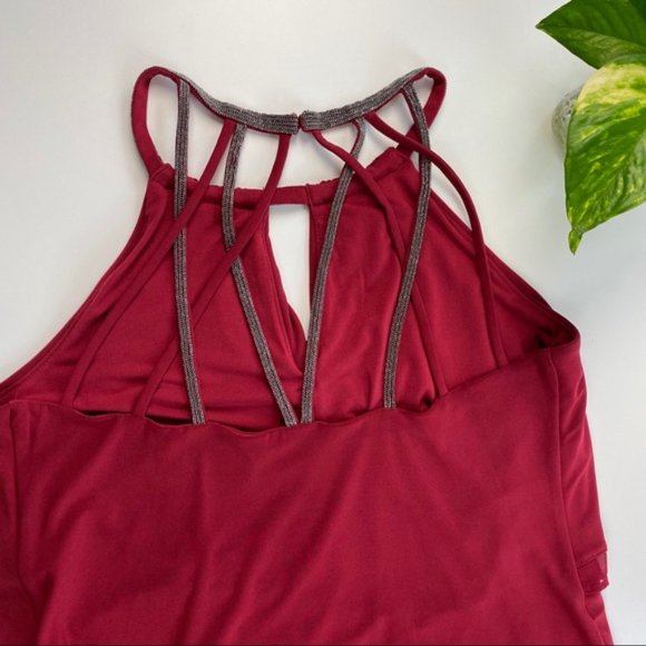 WHBM White House black market Womens top red - Picture 2 of 4